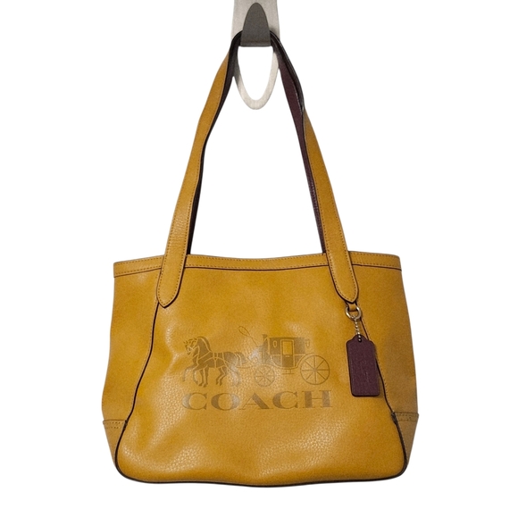 COACH Leather Colorblock Horse  & Carriage Handbag Purse - Picture 4 of 17